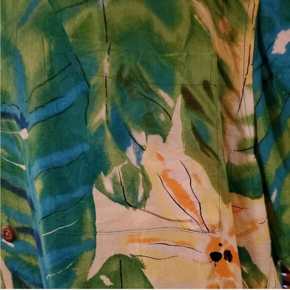 Vtg. Jams World Nana Aloha Shirt Short Set L - Picture 5 of 12